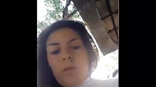 SEXY LATINA GIRL SHOWS PUSSY