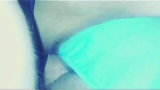 Closeup POV of Mexican wife getting creampie