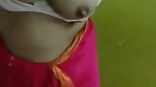 DESI WIFE IS STRIPPING AND SHOWING HER BIG BOOBS